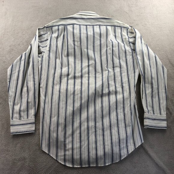 Geoffrey Beene Mens Dress Shirt Size 15.5 Neck Long Sleeve Pinstriped Button Up - Picture 7 of 7